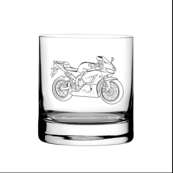 Personalised Honda Fireblade Motorcycle Tumbler Glass - 300ml Whisky Spirts - Superb Bikers Sales Muscle Bike Motorbike Gift