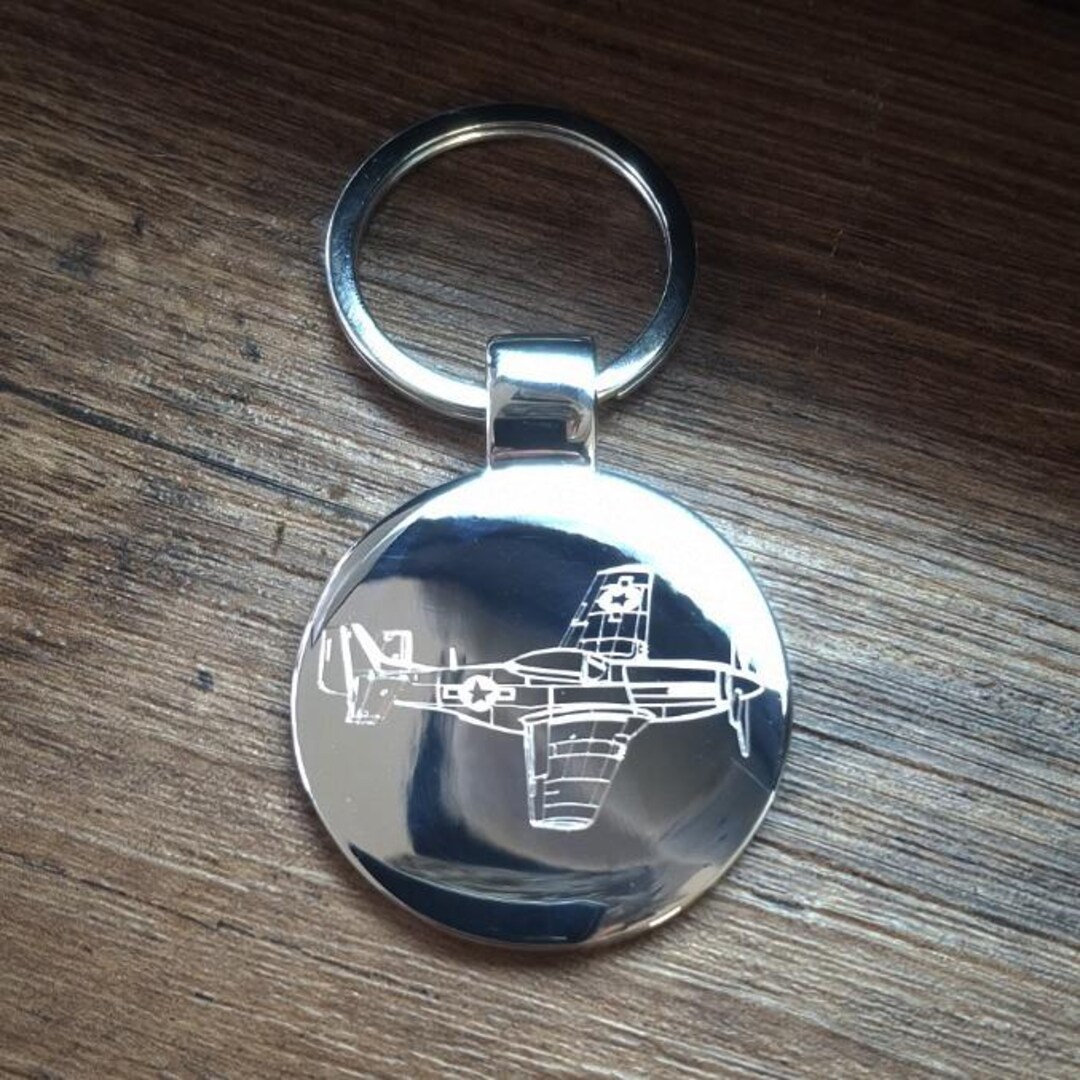 Personalised P51 Mustang Aircraft Keyring - Choose Design - Vintage ...