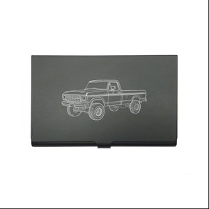 Personalisierte Ford F150 LKW Schwarz Kredit Debit Visitenkartenhalter - Business Promotion Geschenkidee LKW-Verkäufer