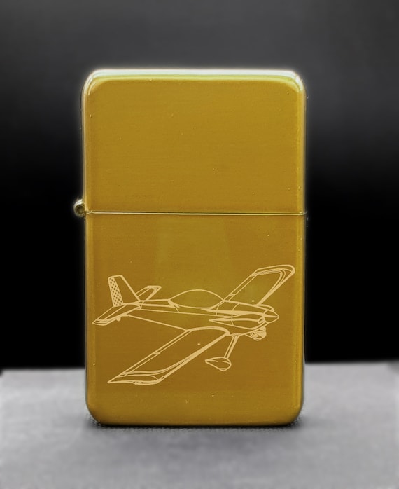 cigarette lighter on airplane Coated Brass American Vans RV 4 Aircraft Pilots Cigarette Lighter - Choice  of Colours - Premium Aviation Pilot Themed Smokers Gift Idea