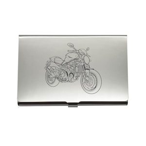 Porte-carte de visite Ducati Monster Motorcycle - Superbe atelier de marketing de vente de motos gravé