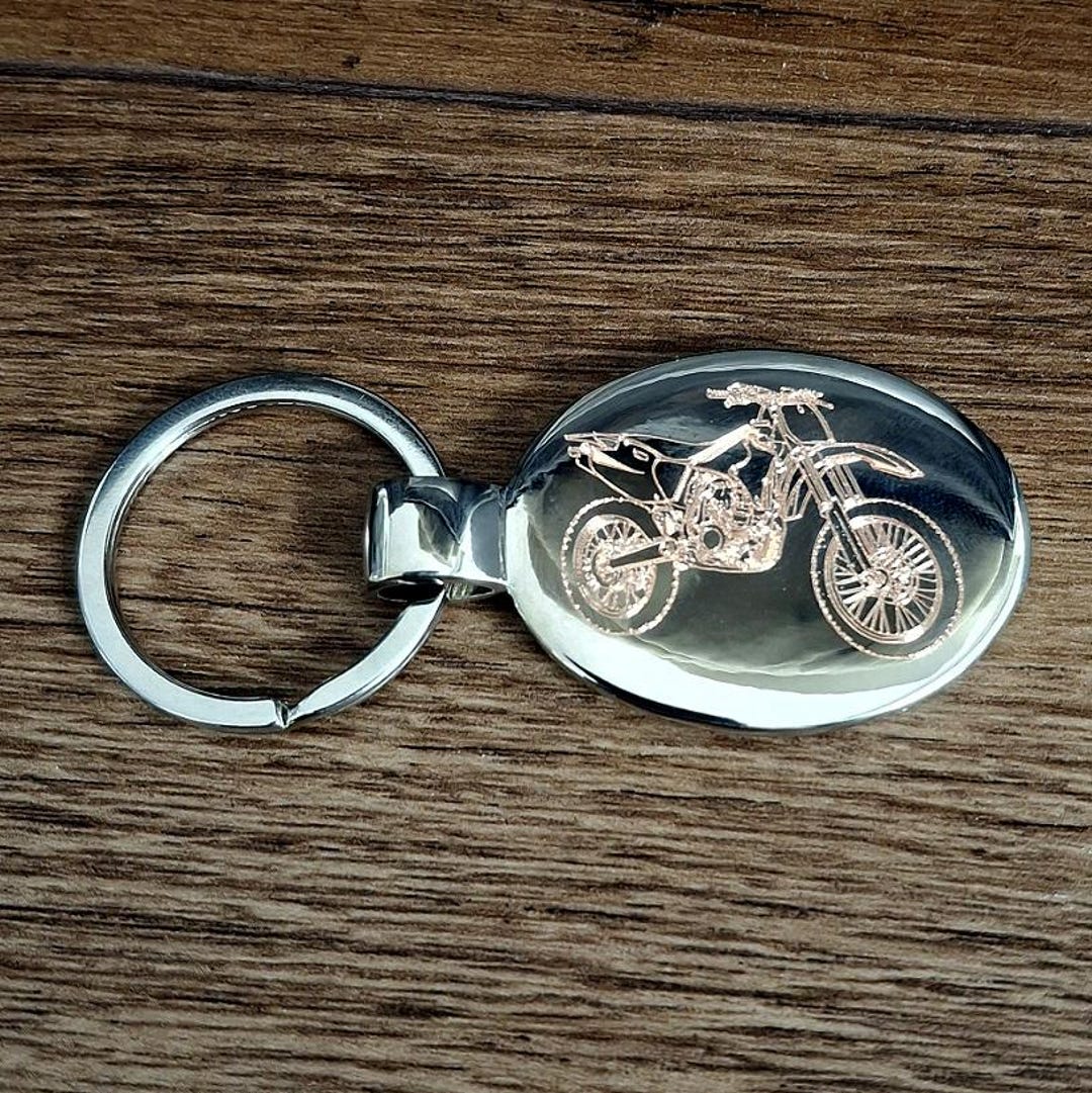 Personalised Dirt Bike Motorcycle Keyring - Choose Design - Motocross ...
