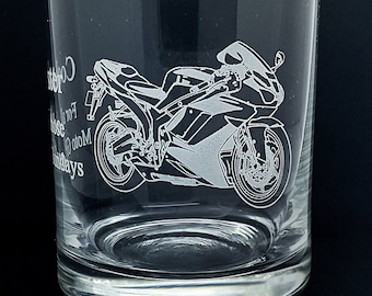 MotoGP Racing Motorrad 300ml 10oz Becher Whiskyglas - Superb Biker Motorrad Trackday Thema Geburtstag Hochzeit Ruhestand Geschenkidee