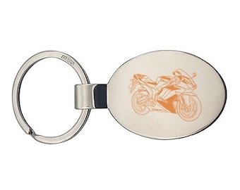 パーソナライズされたレーシングバイクキーホルダー - デザインを選択 - スポーツバイカーライダーバイククラブハウスキーキーチェーン仕事オフィスギフト