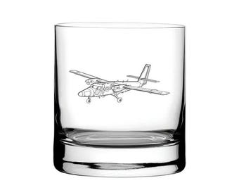 de Havilland Twin Otter Aircraft Tumbler Glass | Aviation Gift Pilot Birthday, Christmas, Wedding, Retirement | Select Style