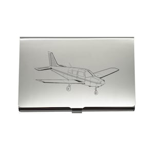 Piper PA28 Flugzeug Pilot Steel Business Kreditkartenetui - Private Flying Group Flugschule Marketing Freelance Instructor Geschenk