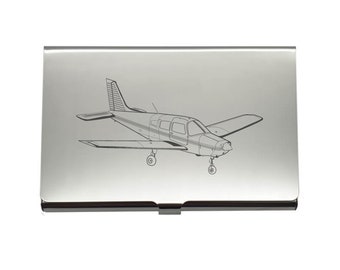 Piper PA28 Aircraft Pilot Steel Business Credit Card Holder - Private Flying Group Flight School Marketing Freelance Instructor Gift