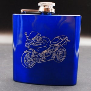Personalised R1100 Tourer Motorcycle Hip flask - 8 colours - Superb Bikers motorbike Wedding Retirement Birthday Engraved Boxed Gift