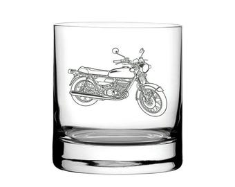 Suz GT250 Motorcycle Tumbler Glass | Classic Themed Motorbike Bikers Gift Birthday, Christmas, Wedding, Retirement | Select Style