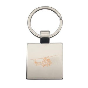 Personalised Puma Helicopter Keyring  - Choose Design - Military Pilot Aviation Themed House Keys Keychain Work Office Gift