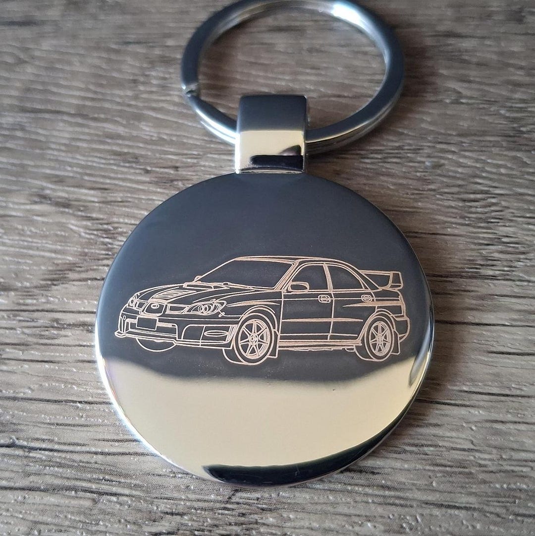 Subaru Rally Key Ring Personalised WRX Impreza Car Keyring - Choose Design - Rally Sports Car ...