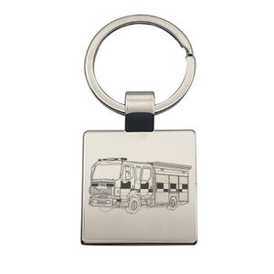 Personalised Fire Engine Truck Keyring - Choose Design - Firefighter Emergency Responder Driver House Key Keychain Work Office Gift