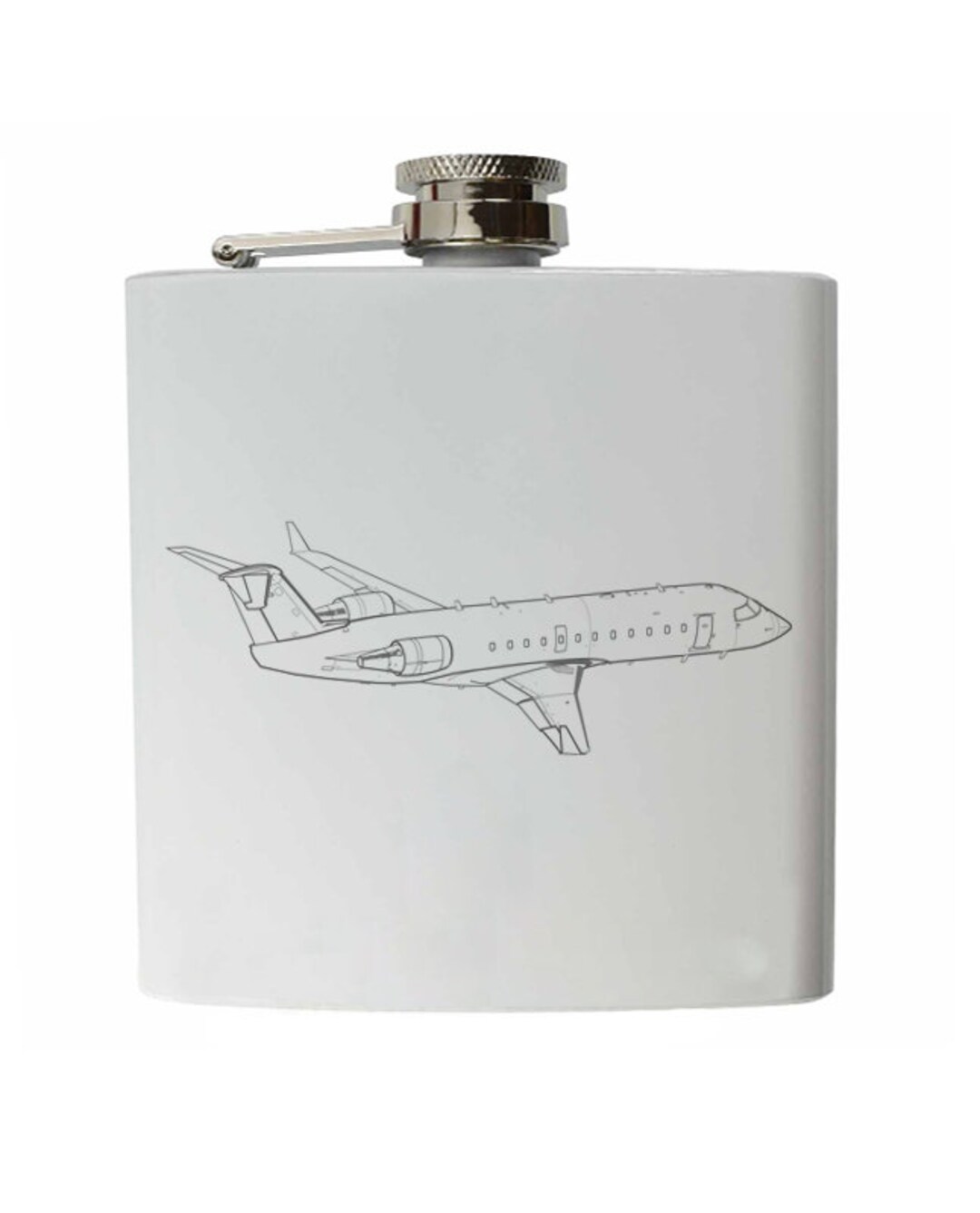 Bombardier CRJ 100/200 Business Jet Aircraft Design 6oz Hip Flask ...