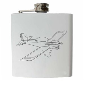 Engraved American Aircraft RV Vans 4 Hip Flask - EnF Engraving Design - Satin Boxed Pilots Instructors Flying Travel Gift Idea