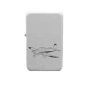 Isqueiro Vans RV10 para pilotos de aeronaves - Escolha de cores - Ideia de presente para fumantes com tema de engenheiro de aviação premium