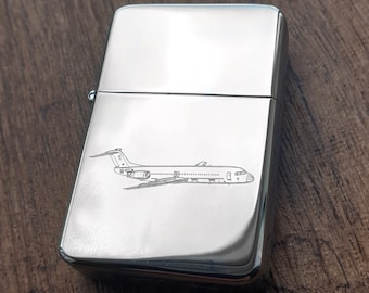 Personalised Fokker Jet Aircraft Lighter - Choice of Colours - Premium Pilots Commercial Aviation Themed Smokers Gift