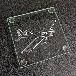 アメリカンバンズ RV4 航空機型ドリンクコースター各種 - 自宅、職場、オフィスのテーブル用航空パイロットギフト - ギフトボックス入り - スタイルを選択