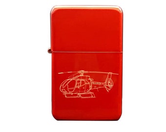 Premium Eurocopter EC130 Helicopter Star Brass Coated Cigarette Lighter - 5 Colours Available -  Superb Aviation Smokers Gift