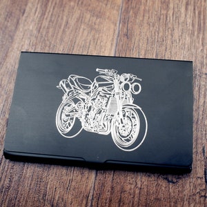 Personalisierter Street Triple Motorrad Schwarz Kredit Debit Visitenkartenhalter - Bikers Workshop Motorrad Sales Marketing Geschenkidee