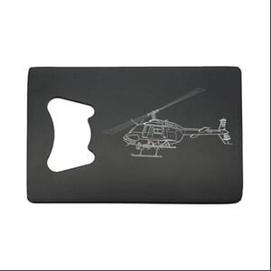 Bell Jet Ranger Helicopter Bottle Opener -  Pilot Flying Club Aviation themed Birthday Christmas Gift Idea for Home or Bar
