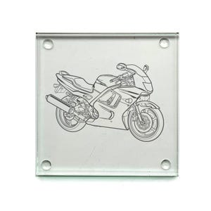 Hon CBR600RR Motorcycle Drinks Coaster Selection - Racing Motorbike Biker Gift for Home Work Office Table - Presentation Box - Select Style
