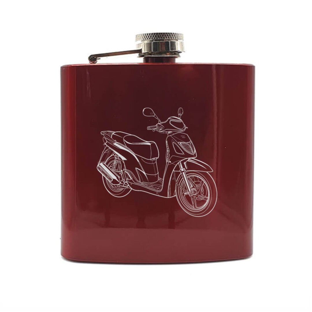 Fiaschetta Da Liquori In Acciaio Inox 304 Con Pelle PU | Capacità 230 Ml A Prova Di Perdite | Regalo Originale Con Rosa Dei Venti