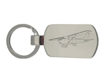 Personalised Cessna 172 Aircraft Keyring - Choose Design - Private Pilot Engineer Aviation Themed House Key Keychain Work Office Gift