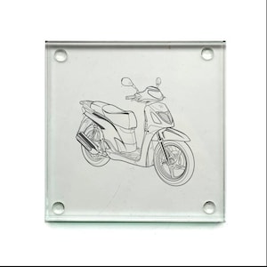 Personalised Hon SH125 Scooter Drinks Coaster Selection - Bikers Gift for Home Work Office Table - Presentation Box - Select Style
