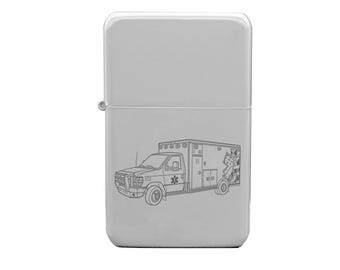 US EMS Ambulance Lighter - Choice of Colours - Premium Quality - Emergency Medical Retirement Smoking Gift