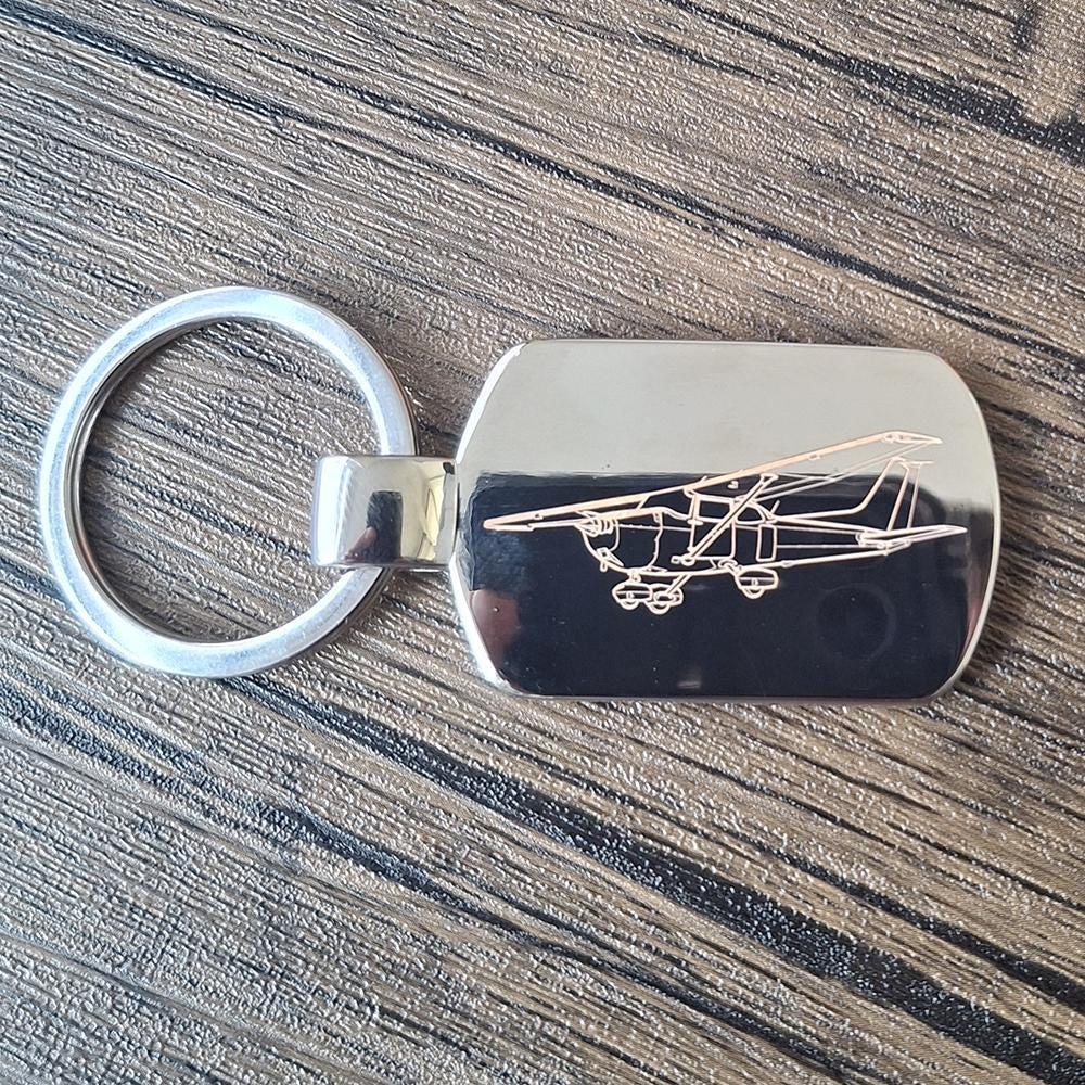Personalised Cessna 172 Aircraft Keyring - Private Pilot Engineer