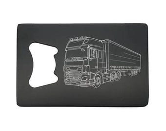 Selección de abrebotellas para camiones HGV (personalizables) - Idea de regalo de cumpleaños para camioneros, conductores de transporte de Reino Unido y Europa, para casa o bar.