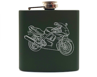 Frasco de acero inoxidable Hon CBR600RR para motocicleta (170 ml), varios colores, ideal como regalo de cumpleaños o boda.