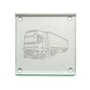LKW-LKW-Getränke-Untersetzer - European UK Truckers Fahrer Spedition Ruhestand Geburtstag Hochzeit Geschenkidee für Haus oder Büro.