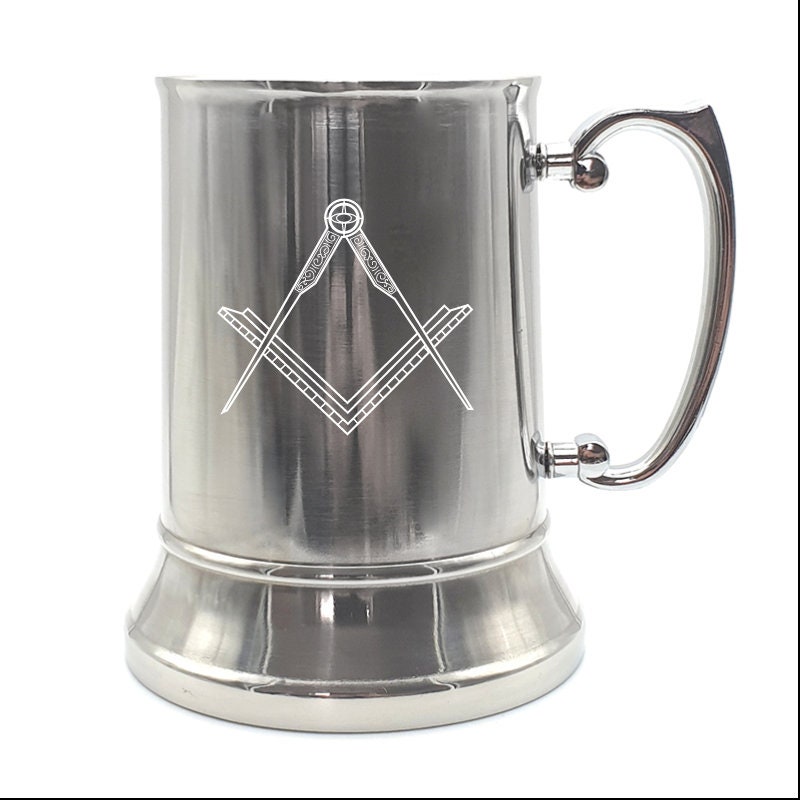 Personalised Engraved Masonic Stainless Steel Tankard st61 