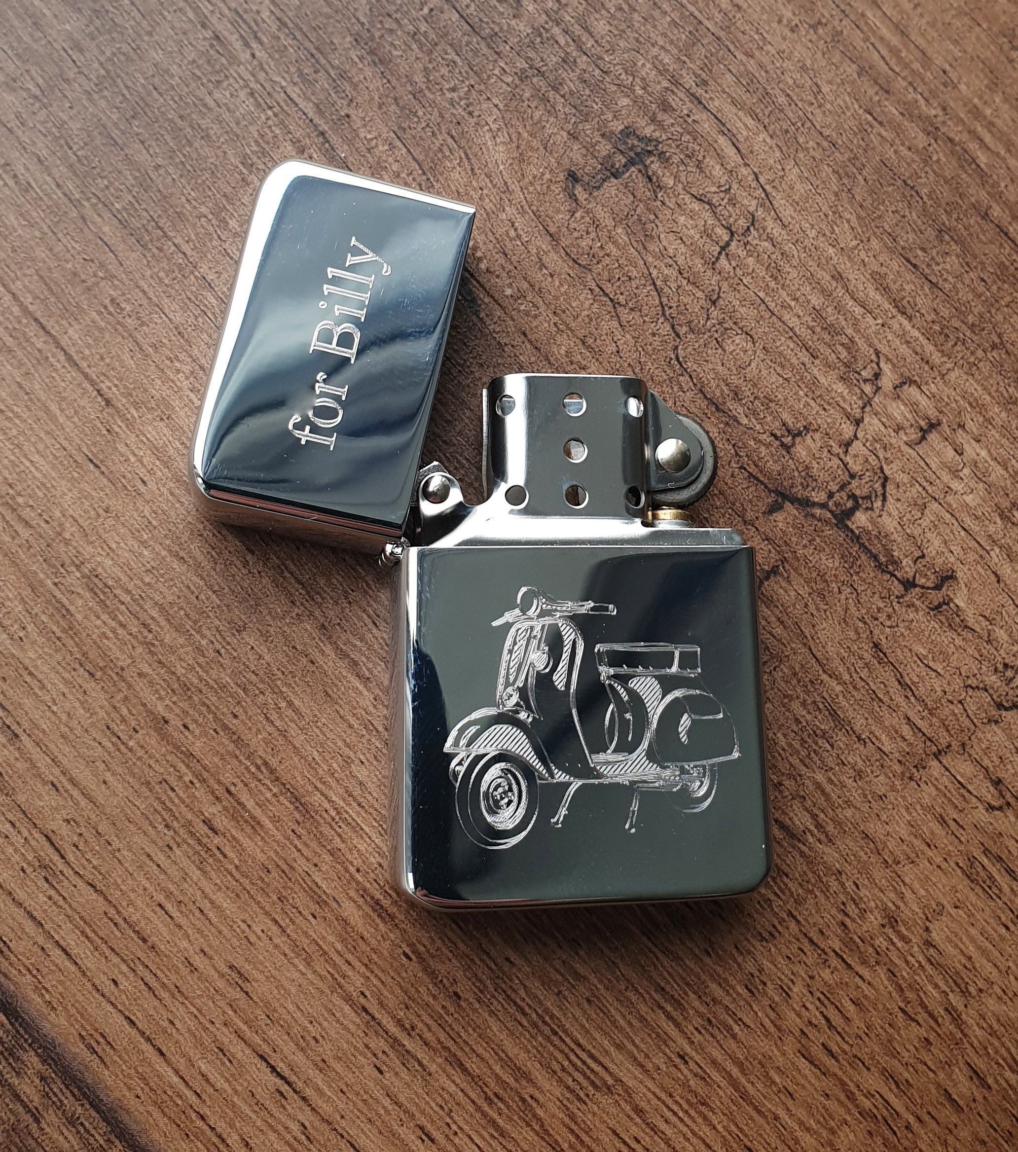 Premium Brass Italian Scooter Bike Windproof Refillable Lighter - Choice of  Colours - Great Scooter Rider Club Smokers Gift