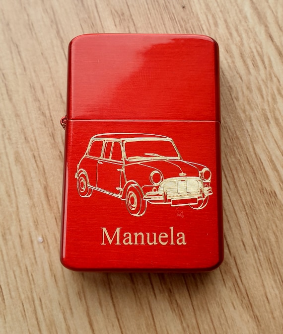 cigarette lighter mini cooper Austin Mini Cooper Car Windproof Refillable Lighter - Choice of Colours -  Vintage Car Drivers Smokers Premium Personalised Gift Idea