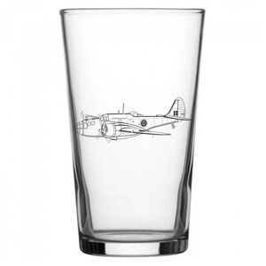 Personalizowany Martin 187 Baltimore Aircraft Beer Glass - prezent urodzinowy, emerytalny, ślubny z czasów II wojny światowej dla entuzjastów samolotów