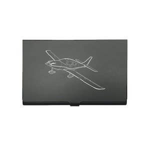 Gegraveerde Cessna Columbia 350 Aircraft Holder - Business Credit Card Case - Aviation Pilot Aircraft Club Group Promotional Marketing Gift