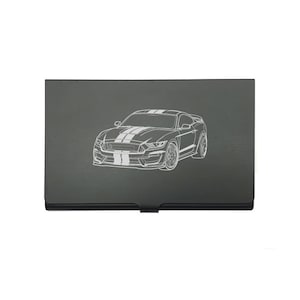 Personalisierte Ford Shelby Mustang Auto Schwarz Kredit Debit Visitenkartenhalter - Hervorragende Automobil Sales Marketing Fahrer Geschenkidee
