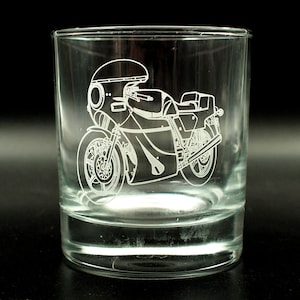 Personalised Ducati Mike Hailwood Motorcycle Tumbler Glass -  Birthday Wedding Christmas Racing Bikers Motorbike Themed Gift Idea