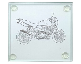 Selezione di sottobicchieri per motociclette Suzi GSX - Idea regalo per motociclisti per casa, lavoro, ufficio, tavolo - Scatola di presentazione - Seleziona stile