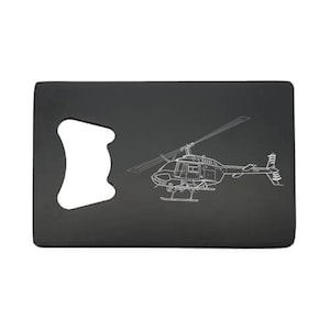 Bell Jet Ranger Police Helicopter Bottle Opener -  Pilot Flying Club Aviation themed Birthday Christmas Gift Idea for Home or Bar