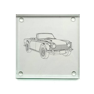 Vintage Triumph TR250 Car Drinks Coaster - Superb Classic Automobile Drivers Home Bar Work Personalised Gift Idea