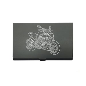 Ducati Diavel Motorrad Schwarz Visitenkartenhalter - Bikers Workshop Motorrad Vertrieb Marketing Geschenkidee