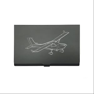 Gepersonaliseerde Jabiru J230 Aircraft Card Holder - Business Credit Card Case - Aviation Pilot Aircraft Club Group Relatiegeschenk Idee
