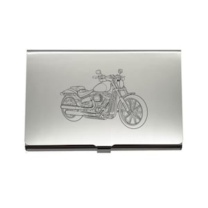 Gepersonaliseerde HD Breakout Chopper Motorcycle Card Holder - Business Credit Card Case - Gegraveerd Biker Motor Showroom Promotiegeschenk