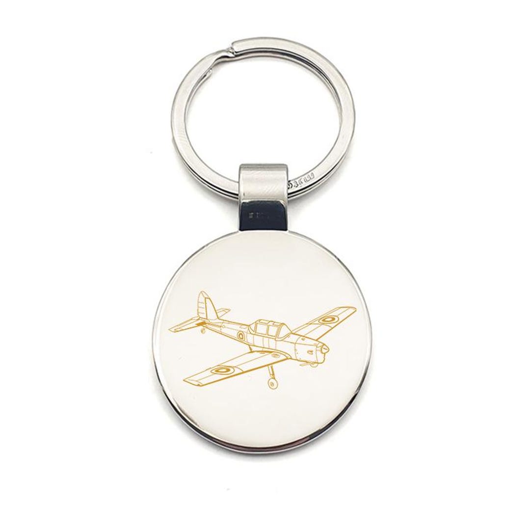 Personalised Chipmunk Aircraft Keyring - Choose Design - Vintage Pilot ...