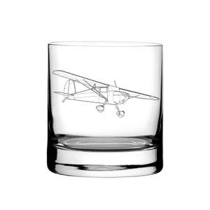 Cessna 120 Aircraft Glass 300ml 10.5oz Whisky Tumbler - Great Pilot Aircraft Mechanic Gift - Gift Boxed