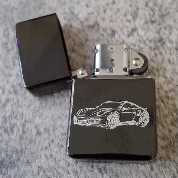 porsche cigarette lighter Personalised 911 Sports Car Windproof Cigarette Lighter - Premium Quality  Smoker Owner Driver Gift Idea