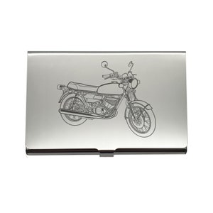 Porta carte per moto Suzuki GT250 - Porta carte di credito da lavoro - Regalo promozionale per showroom di moto da corsa con incisione